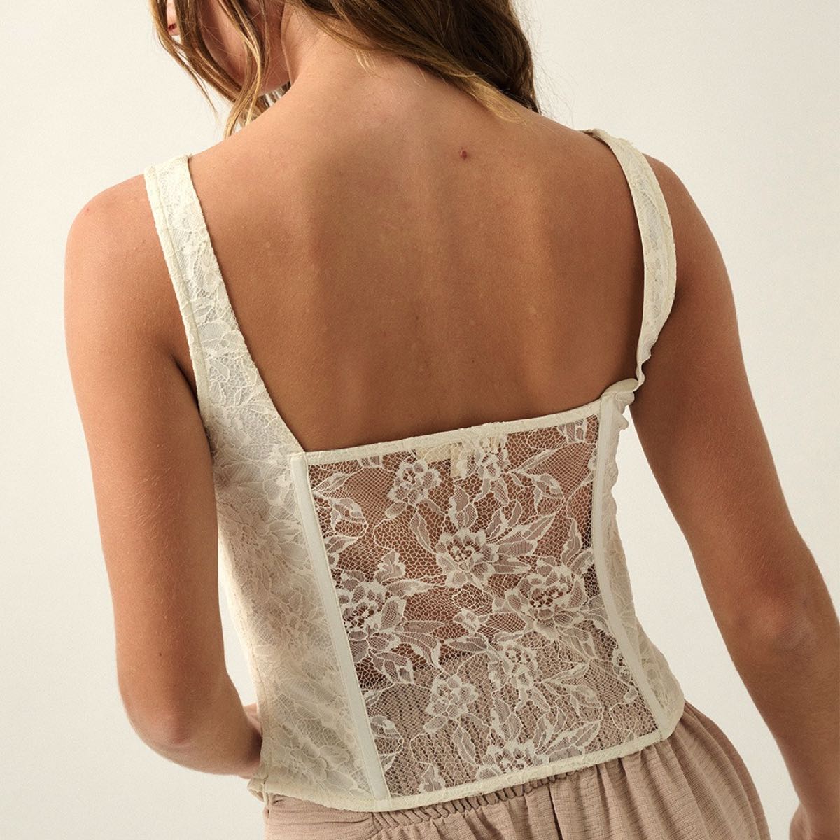 Alicia Corset Top in Ivory
