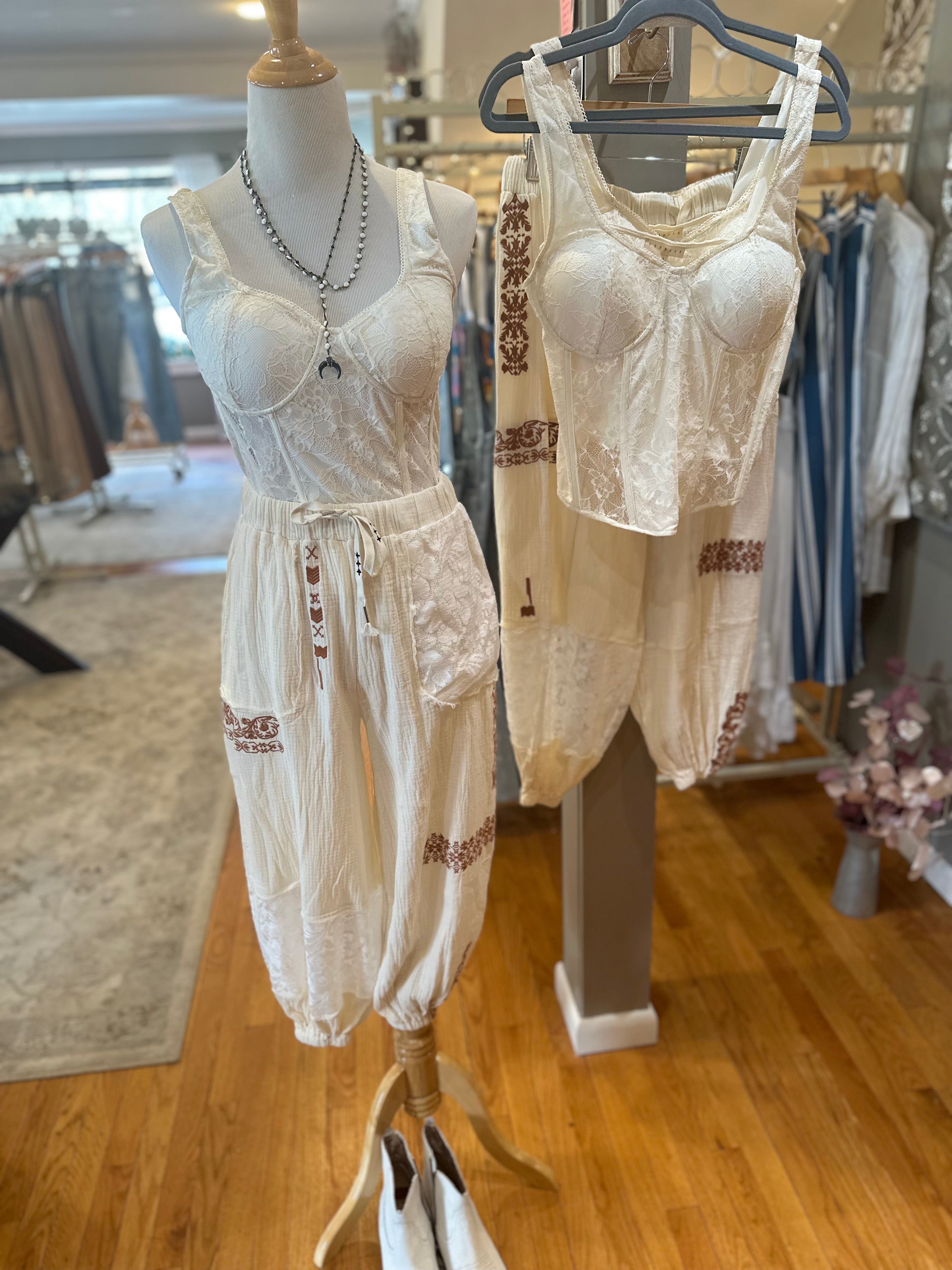 Alicia Corset Top in Ivory